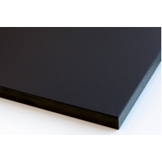 HPL-панели для внутренней отделки Fundermax Max Compact Interior Black Core 0328 Brushed Aluminium Black Core