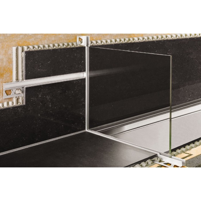 Schluter®-DECO-SG - Decorative, профиль для монтажа стеклянных перегородок 10 и 12 мм. 10430