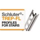 Schluter®-TREP-FL - Stair-nosing profile with a decorative rounded edge 10453